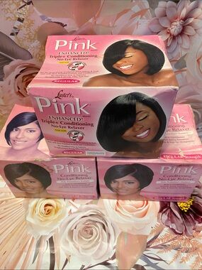 Pink Enhanced Triple+ Conditioning No-Lye Relaxer Bundle NIB